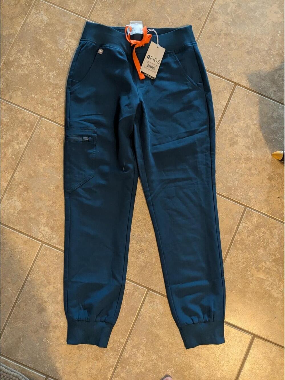 Figs Technical Collection Scrub Pants Teal Blue Zamora HiWaist Joggers XXS P NWT